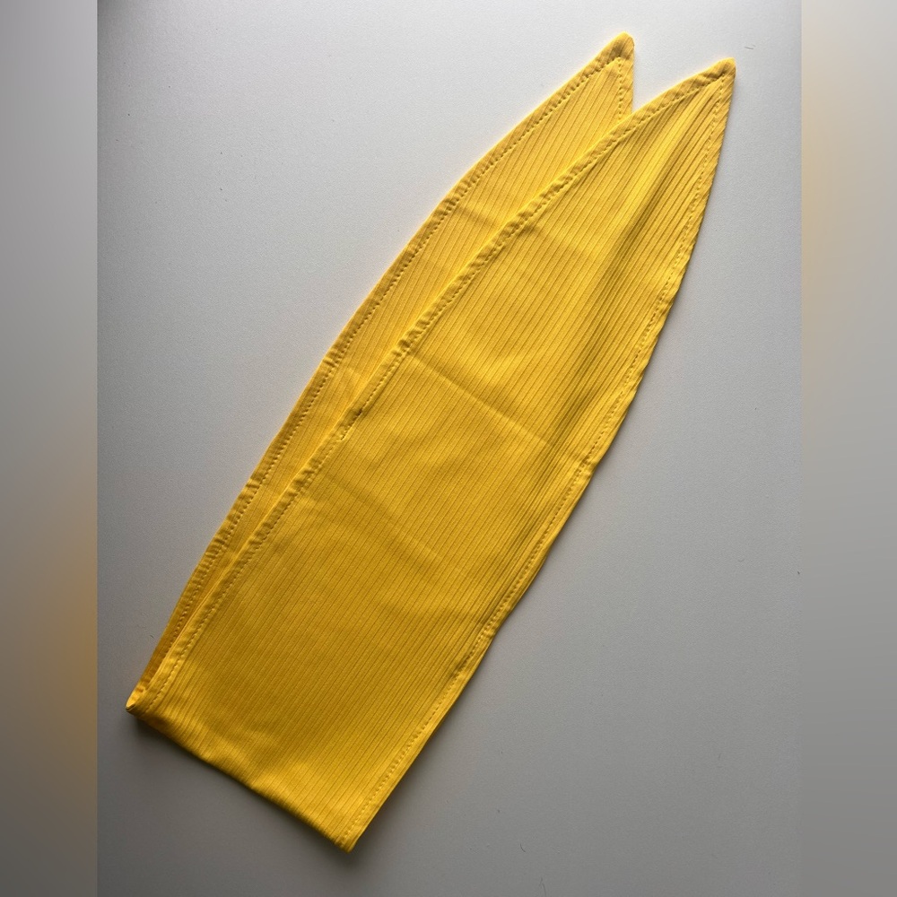 Yellow Ribbed Headband / Neck Scarf